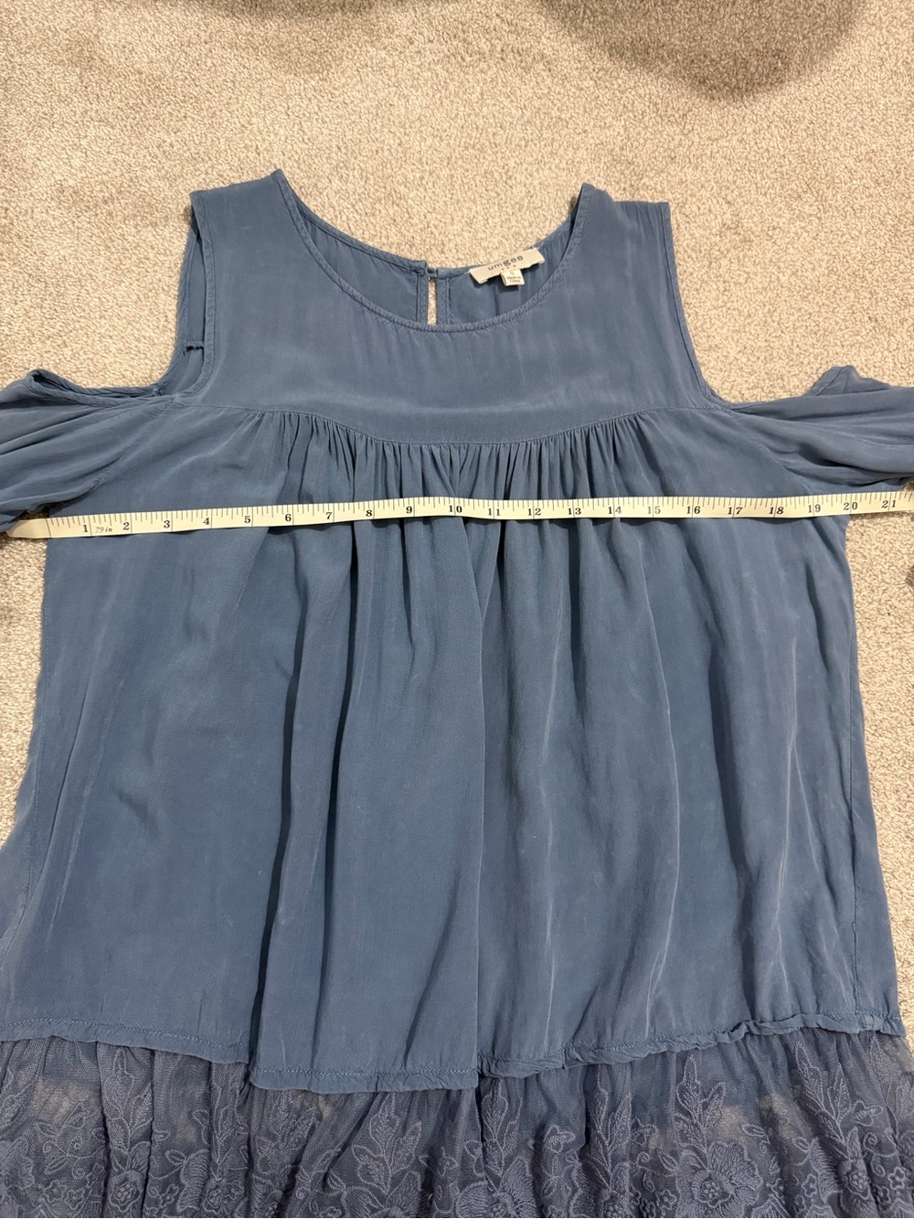 Umgee Soft Blue Ruffle Tunic - Picture 8 of 10